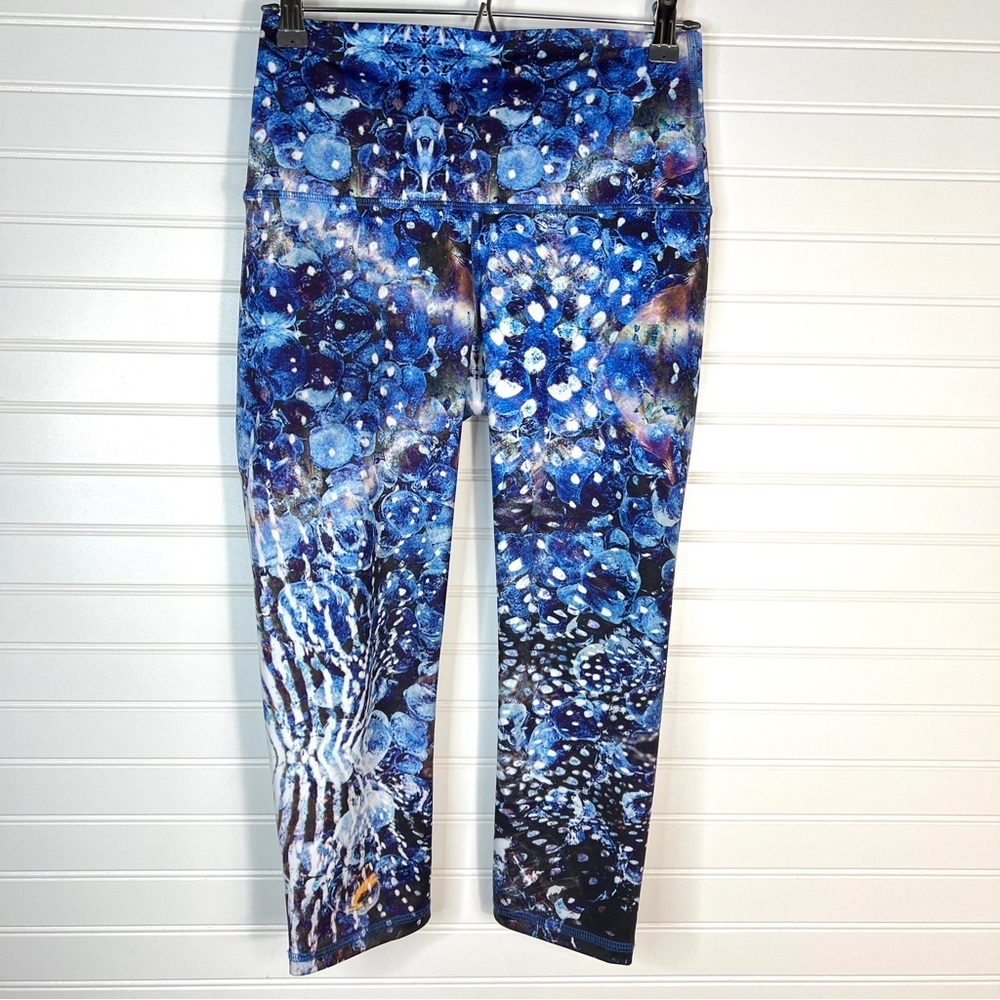 Mika Yoga Wear Women’s Medium/Large High Rise Stretch Legging Jellyfish Print